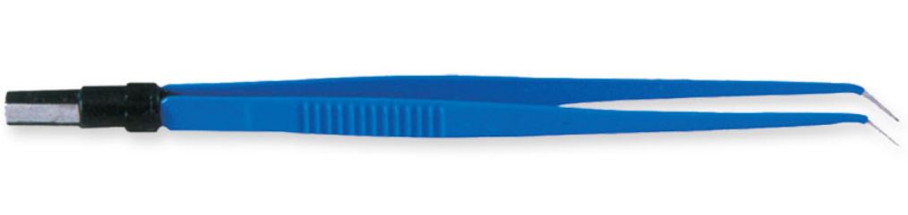 HF Bipolare Pinzette gebogen – 20 cm, Spitze 1 mm